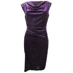 Jessica Howard dark plum cocktail dress sparkle size 6 new with tags beautiful d